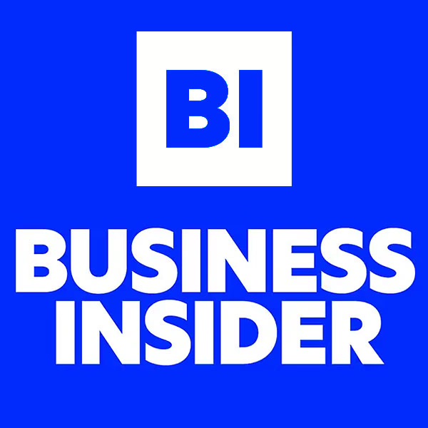 Logo of Business Insider featuring the initials "BI" in white on a blue background.