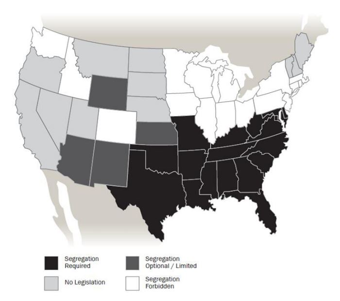 Handout F Segregation Laws Map 1953 Bill Of Rights Institute 5.6 Handout F Segregation Laws Map 1953 Img