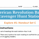 Materials for Scavenger Hunt Stations | Course of the American ...