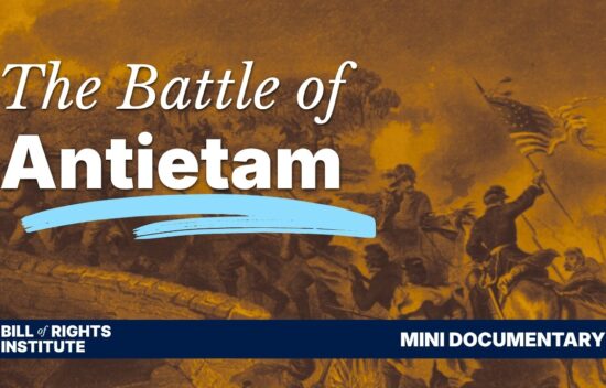 Illustration titled "The Battle of Antietam" for a mini documentary by the Bill of Rights Institute.