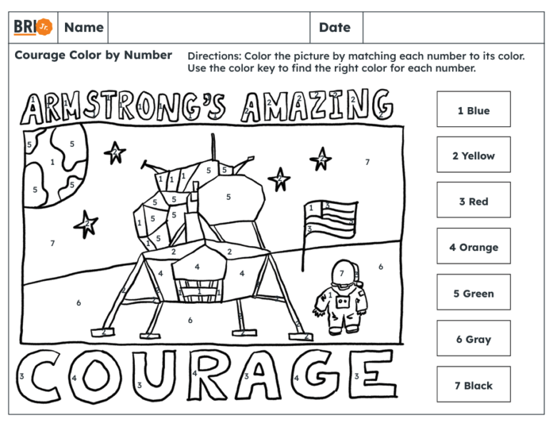 BRI Jr. Neil Armstrong coloring sheet