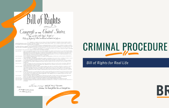 Image of the Bill of Rights document with a title "Bill of Rights for Real Life" and an accompanying design element.