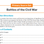 Battles of the Civil War Middle School Primary Source Set