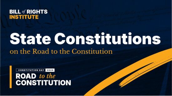 Graphic promoting Constitution Day 2026, focusing on state constitutions and their relation to the U.S. Constitution.