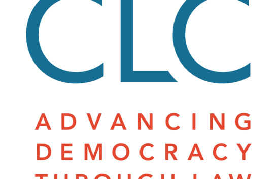 Logo of the Campaign Legal Center featuring "CLC" and the text "Advancing Democracy Through Law."