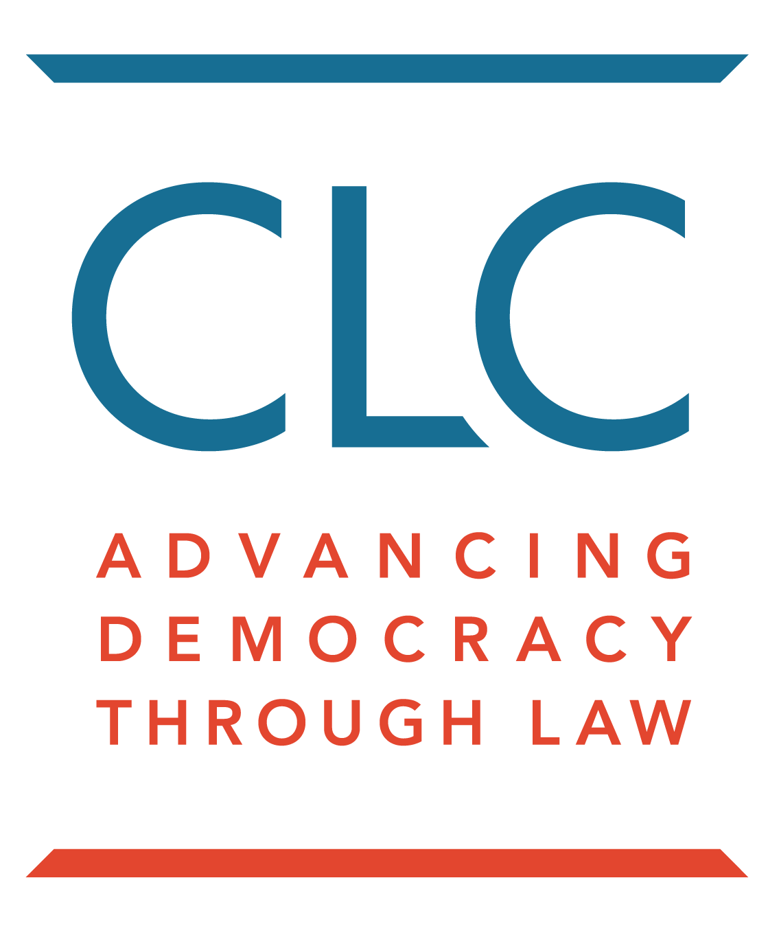 Logo of the Campaign Legal Center featuring "CLC" and the text "Advancing Democracy Through Law."