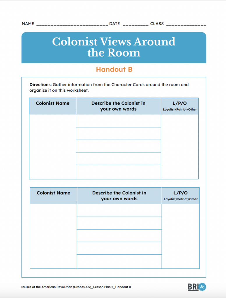 Colonist Views Around the Room