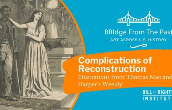 Illustration title: "Complications of Reconstruction" featuring art from Thomas Nast and Harper's Weekly.