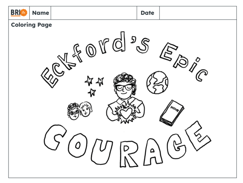 BRI Jr. K-3 Elizabeth Eckford coloring sheet