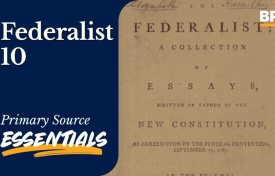 Cover of "Federalist 10," a collection of essays on the new Constitution, published in two volumes.