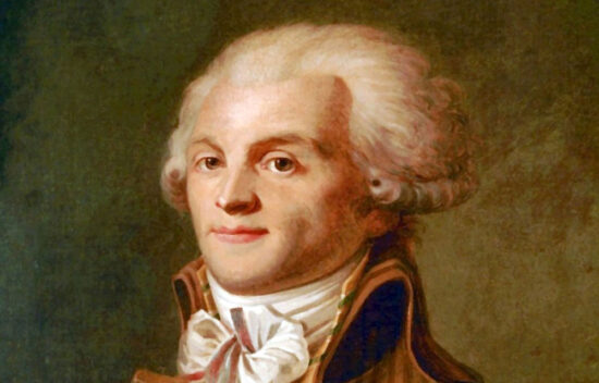 Portrait of a historical figure with white hair, wearing a dark coat and a white cravat, set against a muted background.
