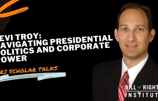 Tevi Troy speaking on presidential politics and corporate power for BRI Scholar Talks.