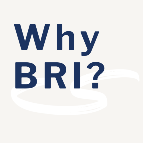 Text graphic with the words "Why BRI?" in a bold font against a light background.