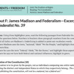 Primary Source: James Madison and Federalism - Excerpts from Federalist ...