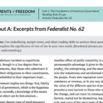 Handout A: Excerpts from Federalist No 62 | Bill of Rights Institute