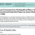Primary Source: Excerpts from The Republic of Plato and The Federalist ...
