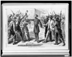 Waud, Alfred R. , Artist. The Freedmen's Bureau / Drawn by A.R. Waud. , 1868.